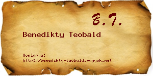 Benedikty Teobald névjegykártya